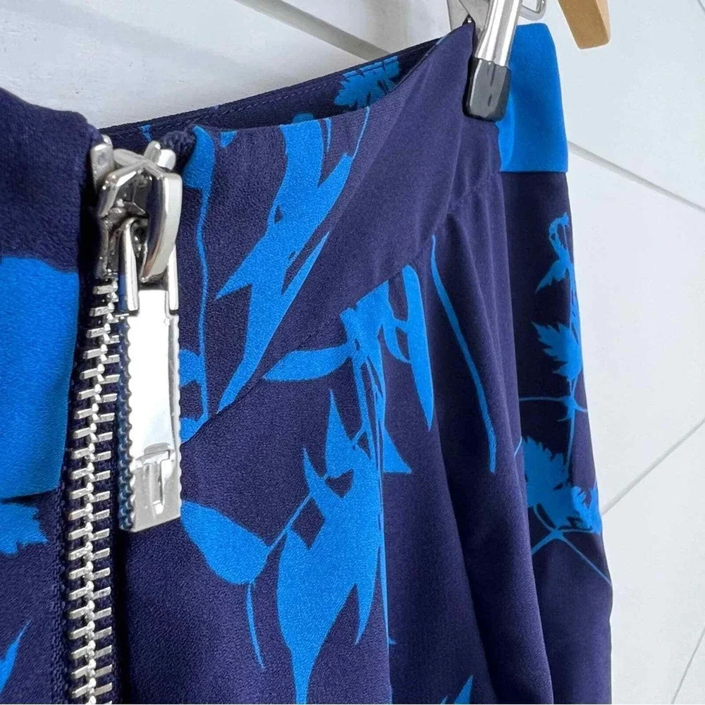 NWT Ted Baker London Selaah Floral‎ Midi (Ted1) Skirt Women 2 Bluebell